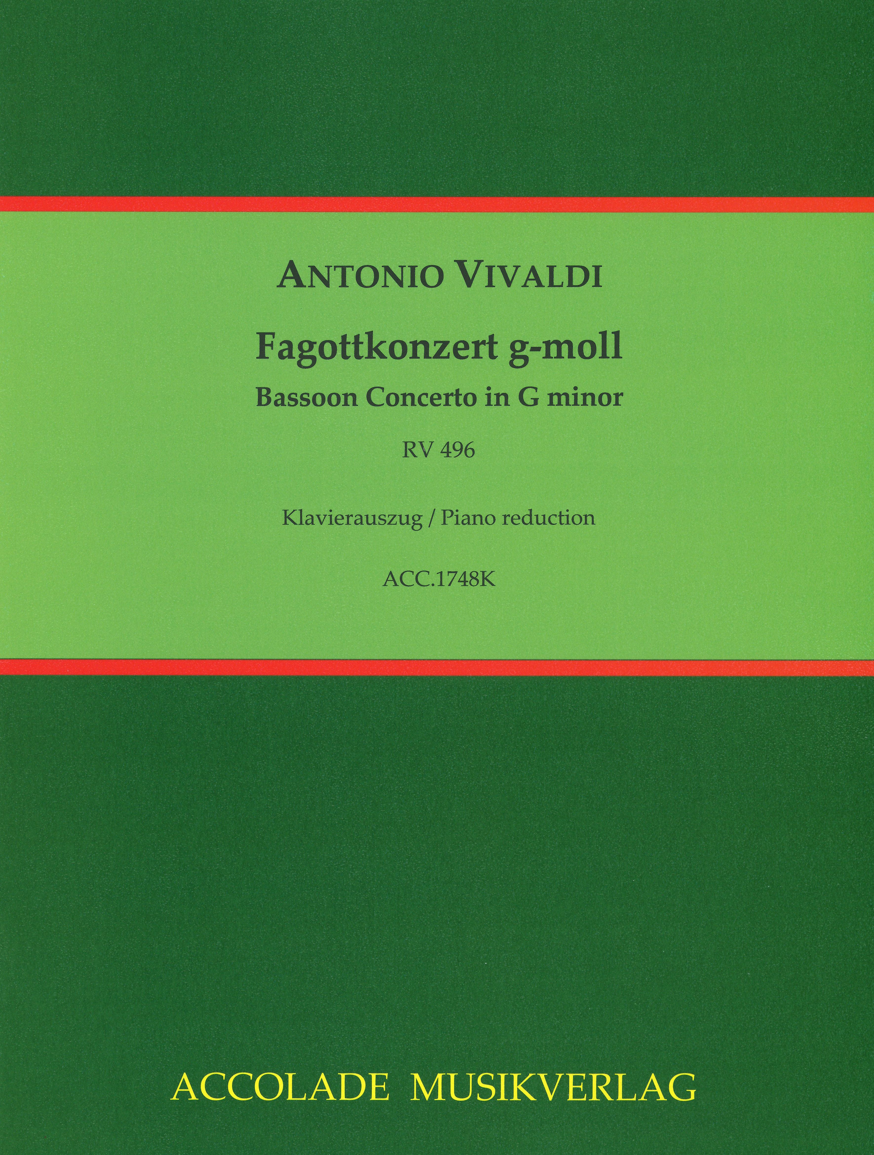 Vivaldi: Fagottkonzert g-moll F VIII/11<br>RV 496 - KA / Accolade