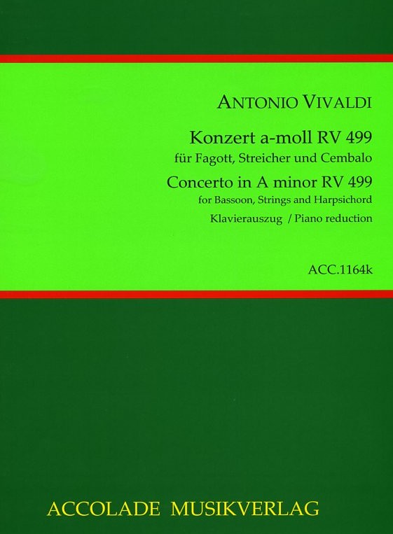 Vivaldi: Fagottkonzert a-moll F VIII/12<br>RV 499 - KA (Accolade)