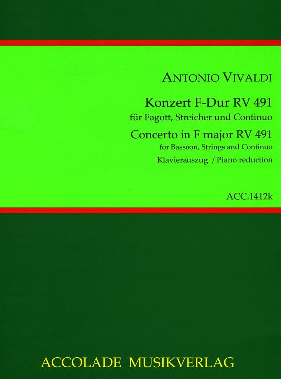 Vivaldi: Fagottkonzert F-Dur F VIII/25<br>RV 491 - KA (Accolade)