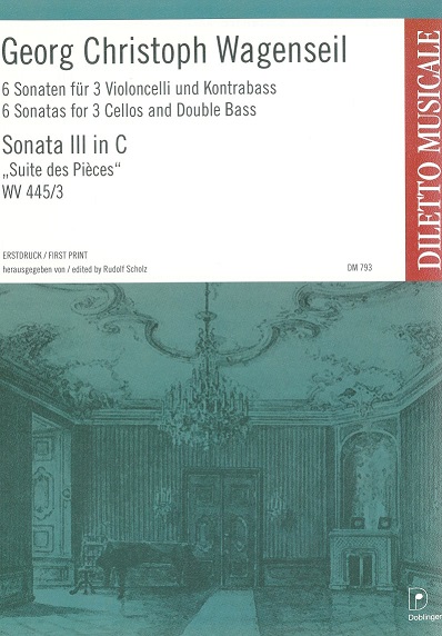 G.Chr. Wagenseil: Sonate No. III C-Dur<br>für 3 Celli + Kontrabaß (4 Fagotte)