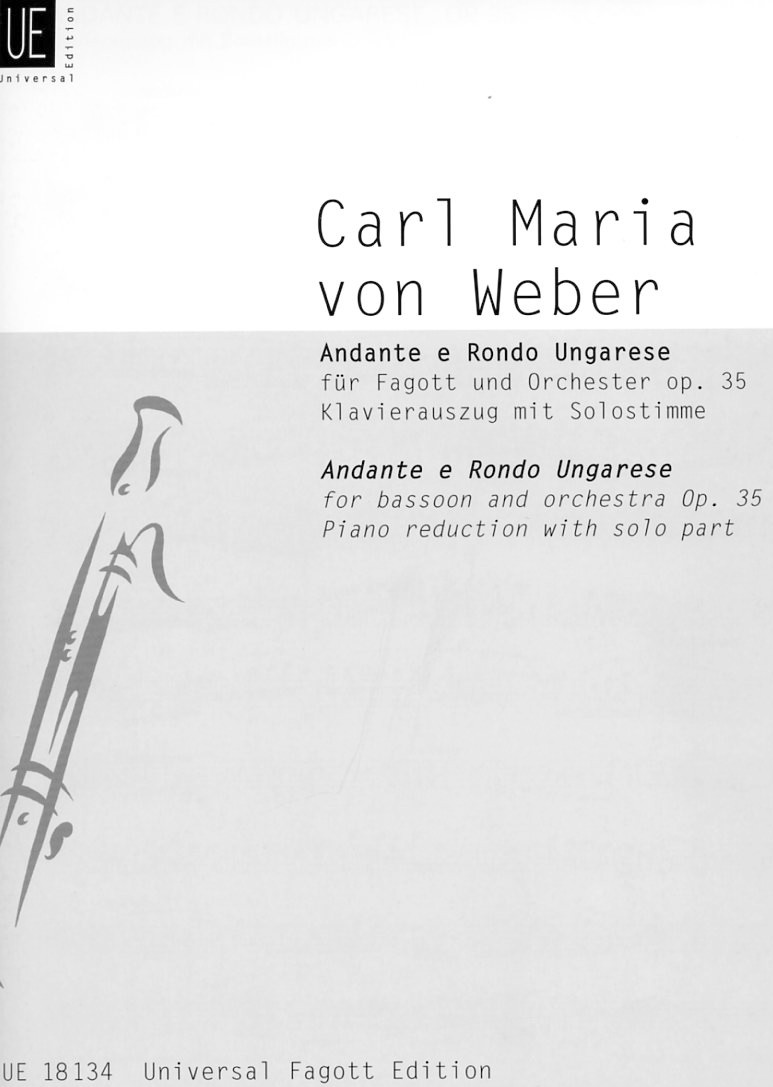 C.M. v. Weber: Andante e Rondo Ungar.<br>op. 35 fr Fagott + Orch - KA/Waterhouse