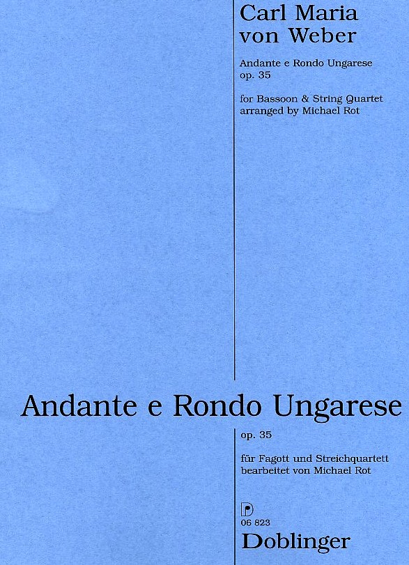 C.M. v. Weber: Andante e Rondo Ungar.<br>op. 35 - Fagott, 2 Vl, Va + Vc/Doblinger