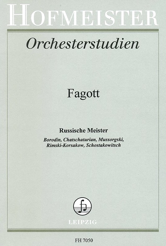 Orchesterstudien Russische-Meister<br>für Fagott (Angerhöfer)