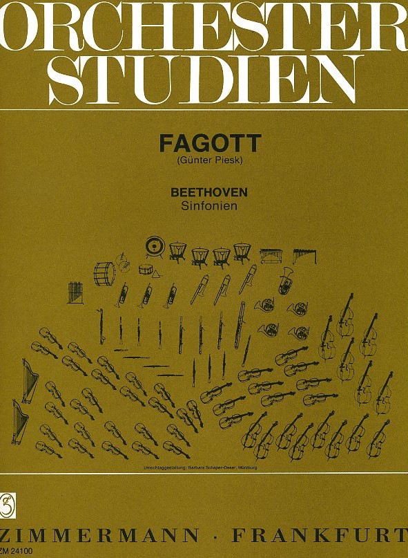 Orchesterstudien Beethoven - Sinfonien<br>für Fagott (Günther Piesk)