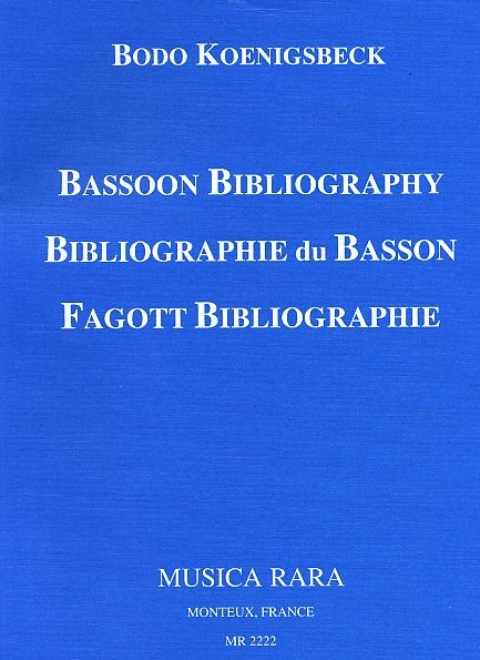 Koenigsbeck: Fagott Bibliographie<br>
