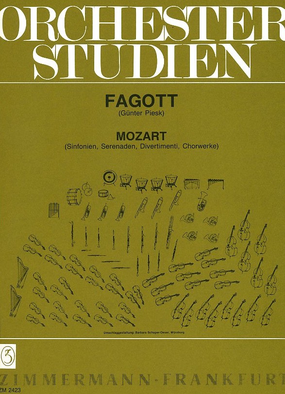 Orchesterstudien Mozart-Orchesterwerke<br>für Fagott/Sinfonien (Piesk)