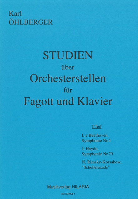 K. hlberger: Orchesterstudien fr<br>Fagott + Klavier - Band 1