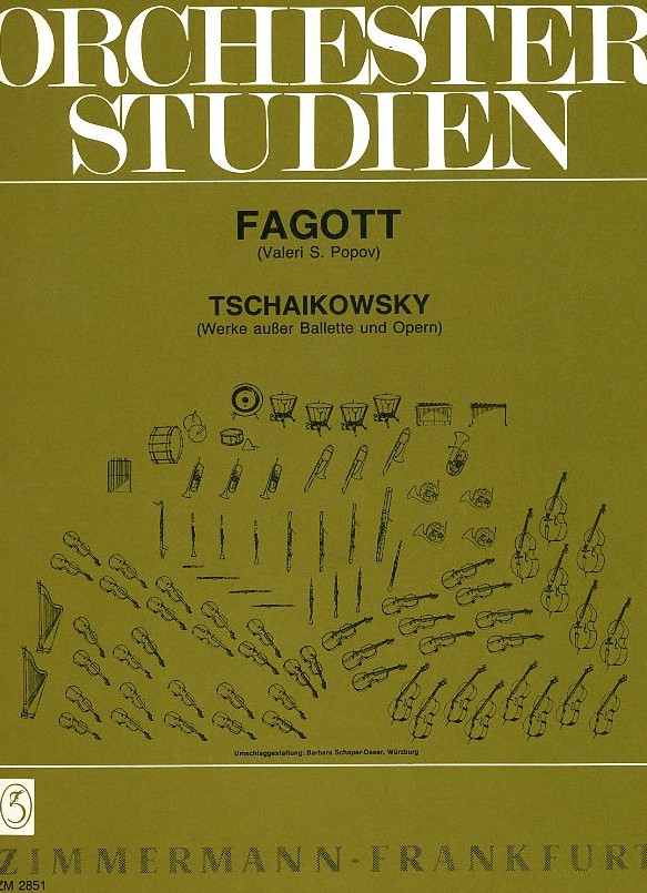 Orchesterstudien Tschaikowski Orchester-<br>stellen für Fagott (Popov)