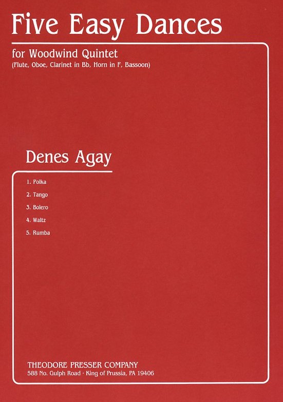 D. Agay(*1911): 5 Easy Dances<br>für Holzbläserquintett