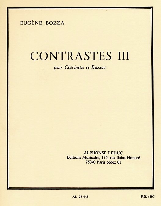 E. Bozza: Contrastes III<br>für Klarinette + Fagott