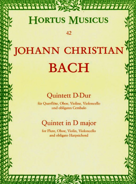 J.C. Bach: Quintett D-Dur<br>Flöte, Oboe, Violine, V.cello + BC