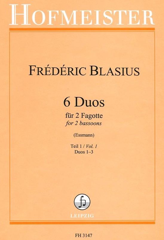Fr. Blasius: 6 Duos für<br>2 Fagotte - Heft 1