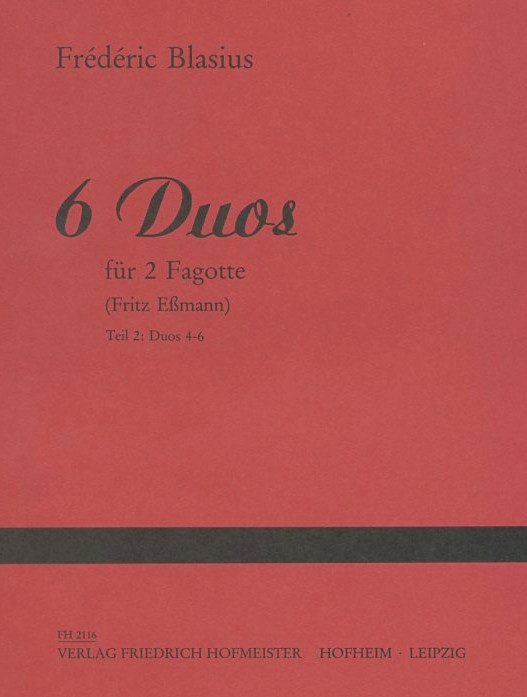 Fr. Blasius: 6 Duos für<br>2 Fagotte - Heft 2