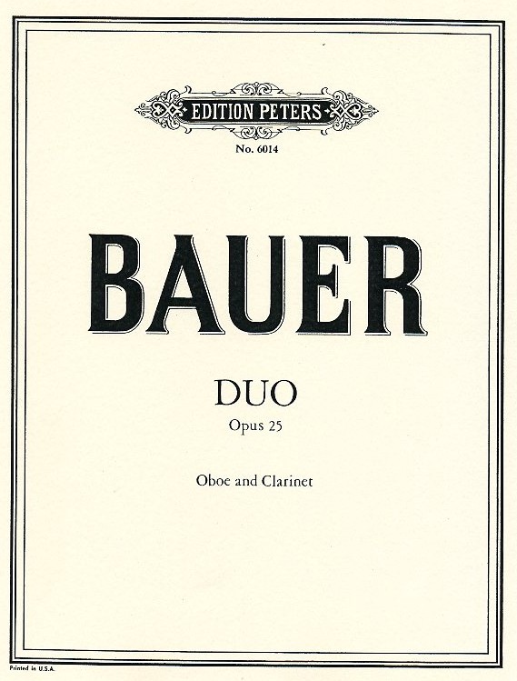 M. Bauer: Duo op. 25 für Oboe<br>und Klarinette