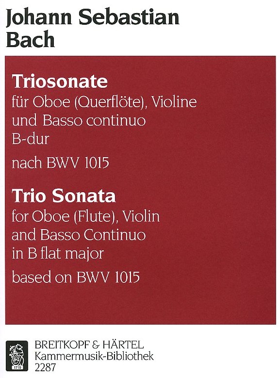 J.S. Bach: Triosonate B-Dur (BWV 1015)<br>für Oboe, Violine + BC