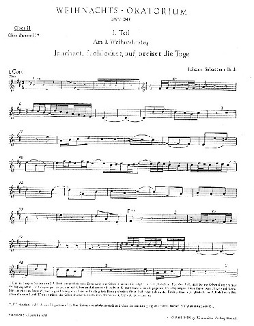 J.S. Bach: Weihnachts-Oratorium BWV 248<br>2. Oboe