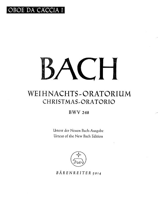 J.S. Bach: Weihnachts-Oratorium BWV 248<br>Oboe da Caccia 1