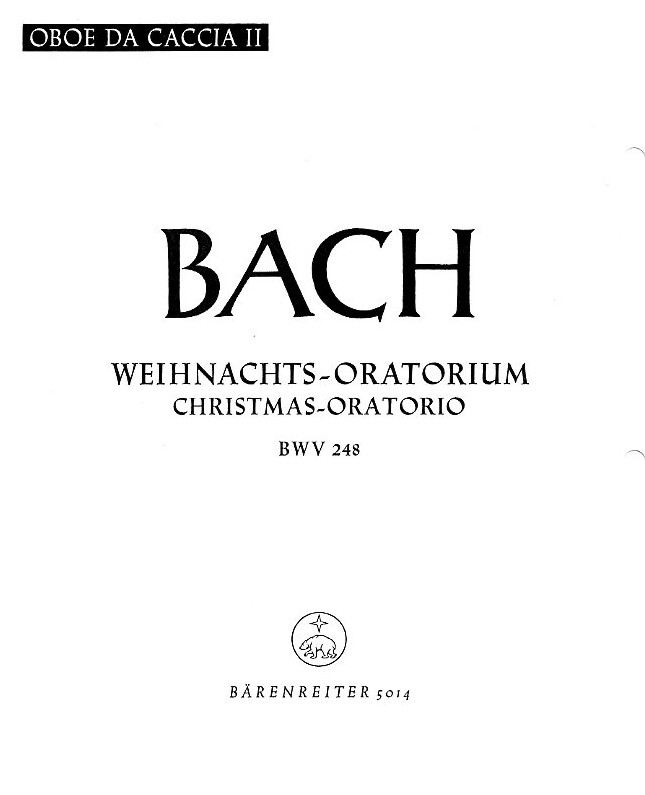 J.S. Bach: Weihnachts-Oratorium BWV 248<br>Oboe da Caccia 2