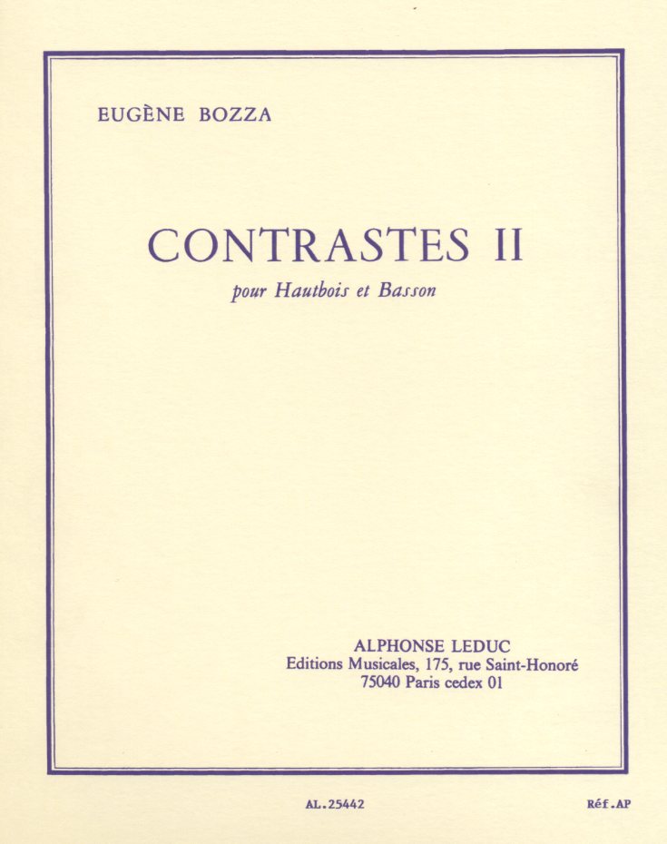 E. Bozza: Contrastes II<br>für Oboe + Fagott