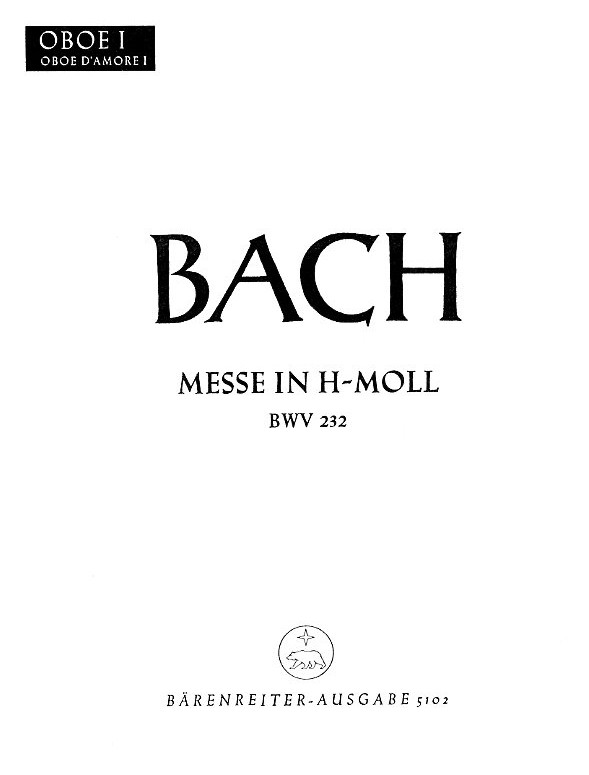 J.S. Bach: h-moll Messe BWV 232<br>Oboe 1