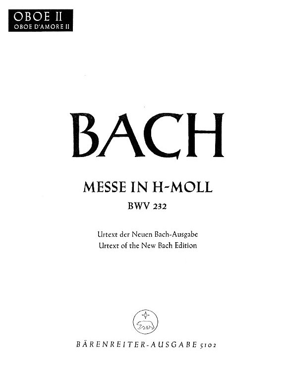J.S. Bach: h-moll Messe BWV 232<br>Oboe 2