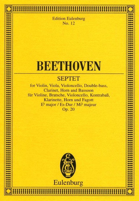 L. v. Beethoven: Septett Es-Dur op. 20<br>Klar/Fag/Hrn/ 4 Streicher - Partitur