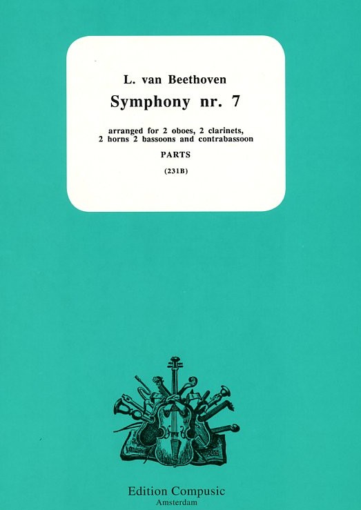L. v. Beethoven: 7. Sinfonie - gesetzt<br>für Bläseroktett - Stimmen