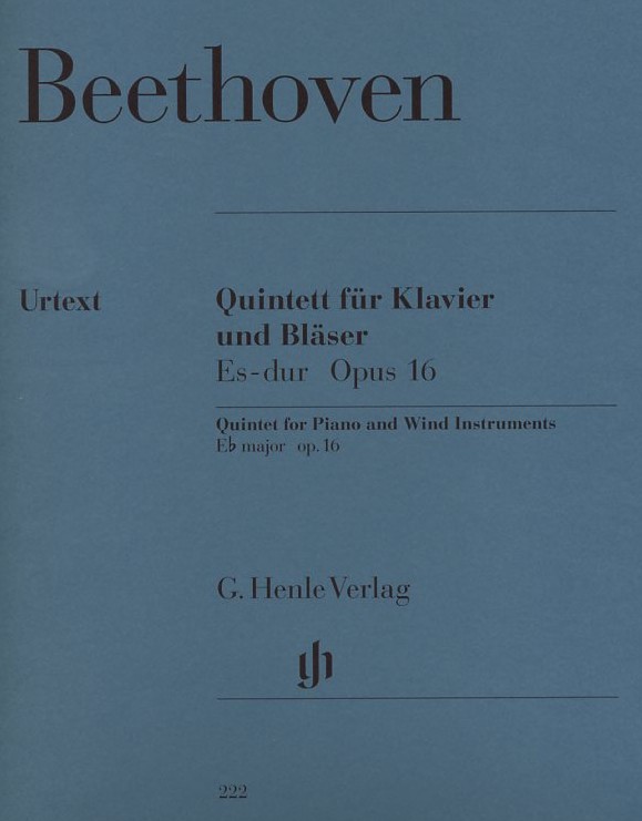 L.v. Beethoven: Quintett Es-Dur op. 16<br>Oboe, Klar. Hrn Fg + Kl./Stimmen /Henle