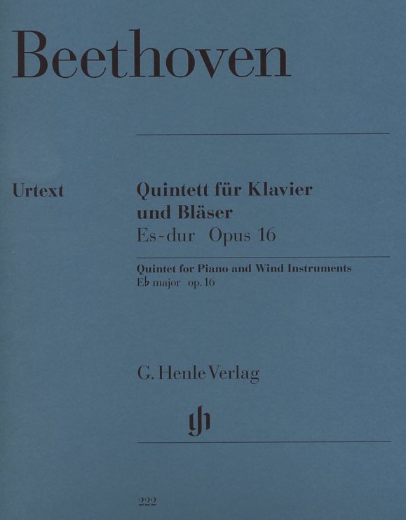 L.v. Beethoven: Quintett Es-Dur op. 16<br>Oboe, Klar. Hrn Fg + Kl./Stimmen /Henle