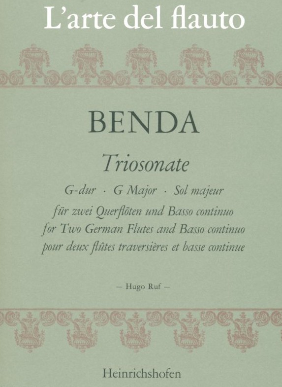 F. Benda(1709-86): Triosonate G-Dur fr<br>2 Flten (Oboen) + BC