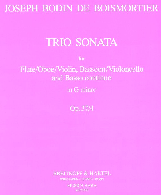 J.B. Boismortier: Triosonate g-moll<br>op. 37, no. 4 fr Oboe, Fagott + BC
