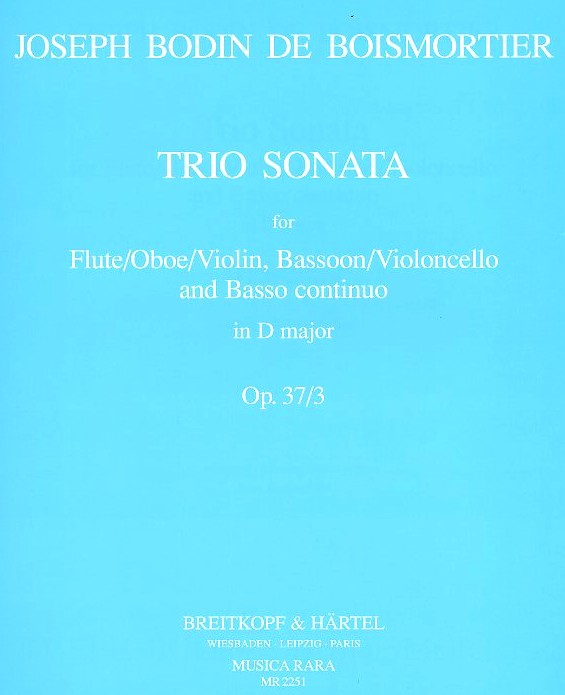 J.B. Boismortier: Triosonate D-Dur<br>op. 37/3 für Oboe, Fagott + BC