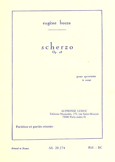 E. Bozza: Scherzo op. 48 für<br>Bläserquintett - Stimmen + Partitur