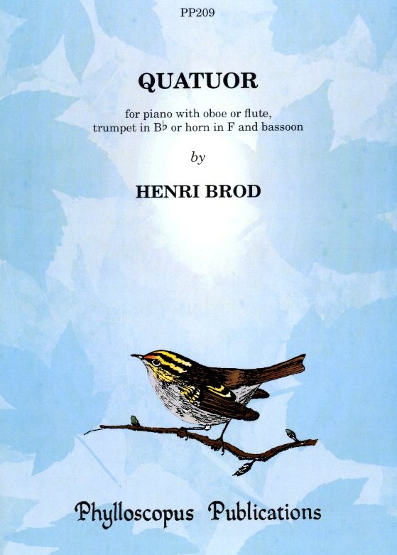 H. Brod(1799-1839): &acute;Quatuor&acute; für Oboe,<br>Horn (o.Trompete), Fagott + Klavier