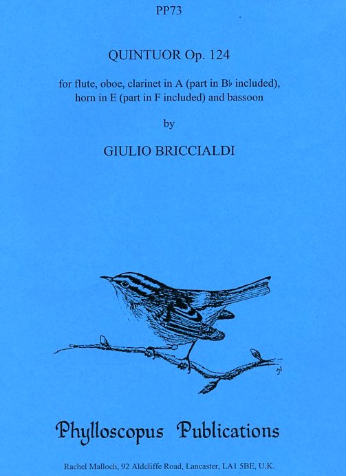 G. Briccialdi(1818-81): Quintett D-Dur<br>op. 124 Bläserqiuntett -Stimm+Part/Phylo