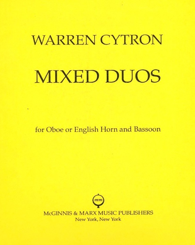 W. Cytron: Mixed Duos für<br>Oboe/Engl. Horn + Fagott