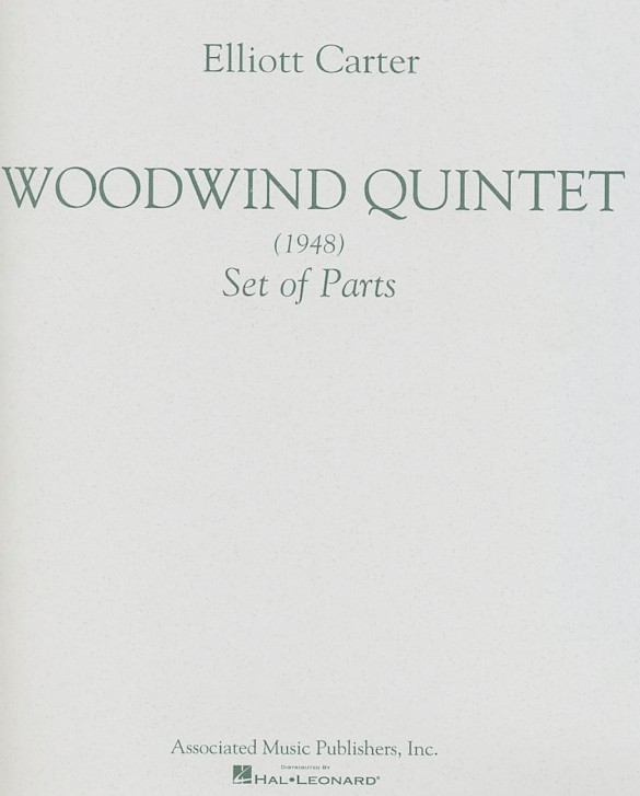 E. Carter: Quintett (1948)<br>für Holzbläser - Stimmen