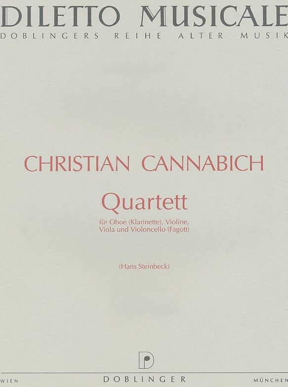 Ch. Cannabich: Quartett No. 2 B-Dur für<br>Oboe, Fagott, Violine, Viola - Stud.Part