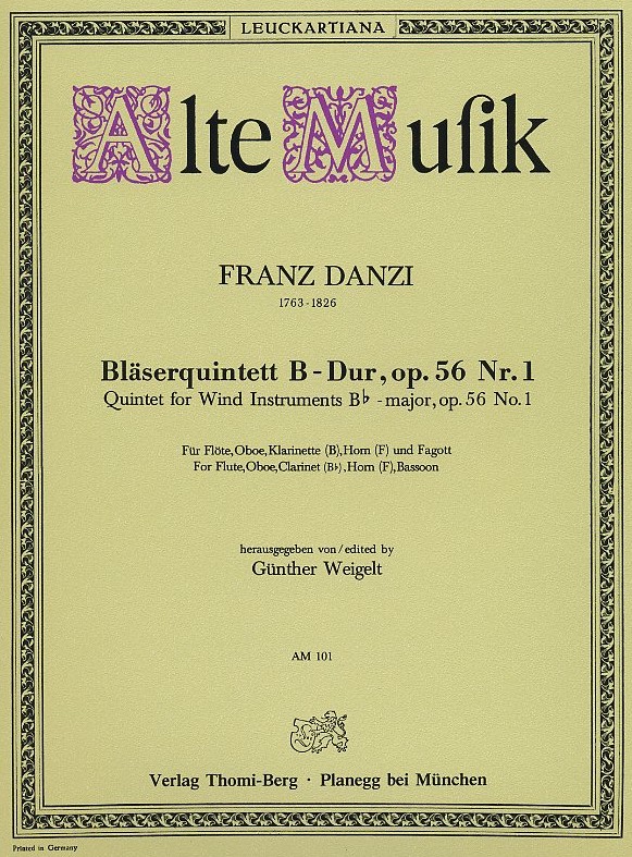 F. Danzi: Blserquintett B-Dur op.56/1<br>