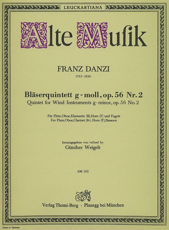 F. Danzi: Blserquintett g-moll op.56/2<br>