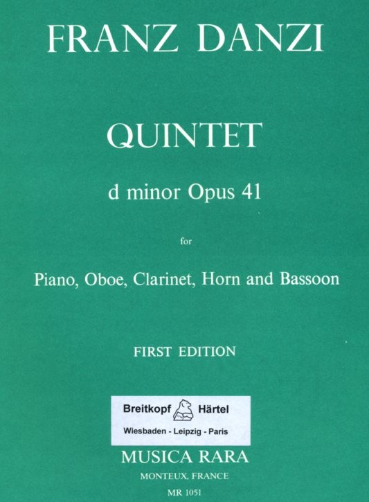 F. Danzi: Quintett d-moll op. 41<br>für Trio d ánche, Horn + Klavier