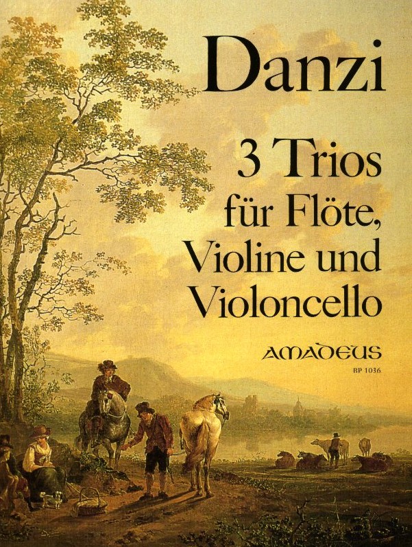 F. Danzi: 3 Trios op.71 für Flöte,<br>Oboe (Vl) + Vc. -  Stimmen