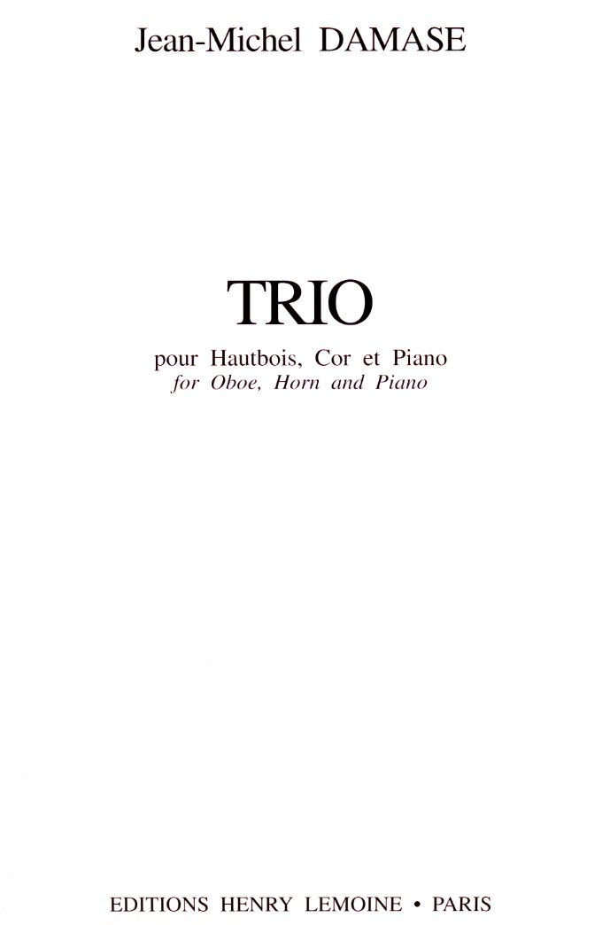 J.M. Damase: Trio für Oboe, Horn<br>+ Klavier