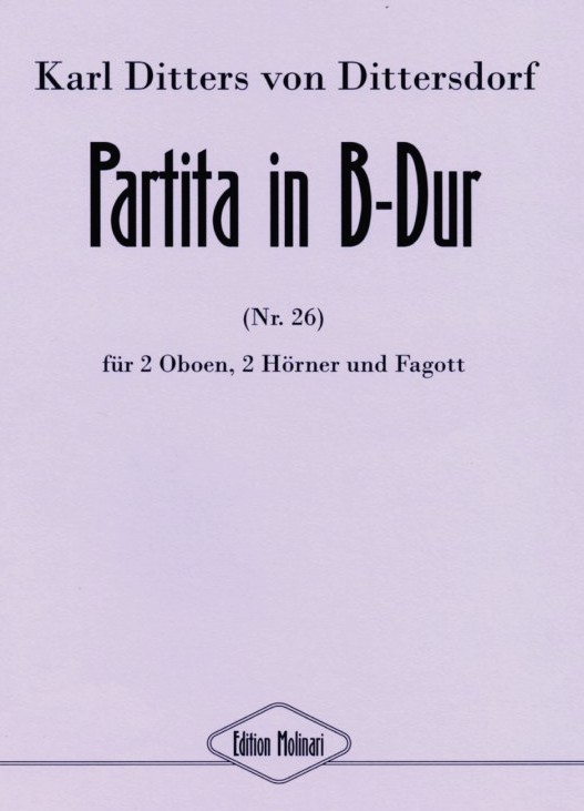K. von Dittersdorf: Partita<br>B-Dur 2 Oboen 2 Hörner Fagott (No.26)
