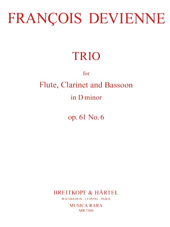 Fr. Devienne: Trio d-moll op. 61/6<br>fr Flte, Klarinette + Fagott