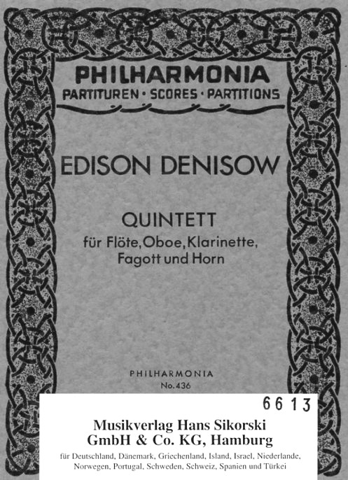 E. Denisow: Quintett - Partitur<br>