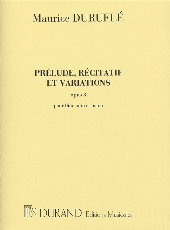 M. Duruflé(*1902): Prélude, Récitatif<br>et Var.op.3 - Querflöte, Va + Klavier