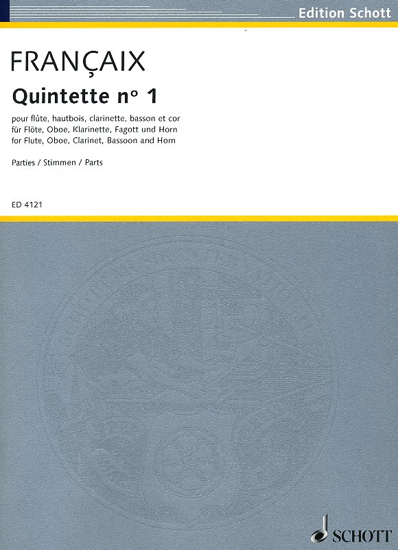 J. Francaix: Quintett no. 1 (1948)<br>für Holzbläser - Stimmen
