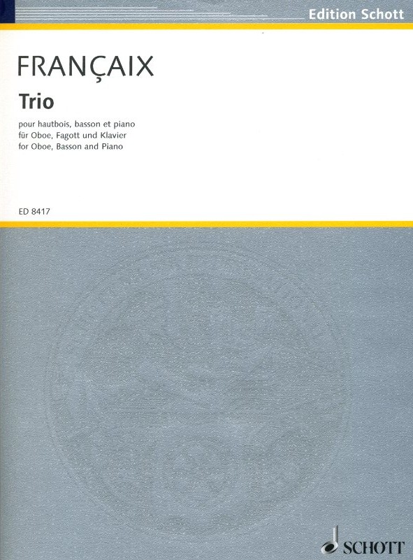 J. Francaix: Trio für Oboe + Fagott<br>und Klavier