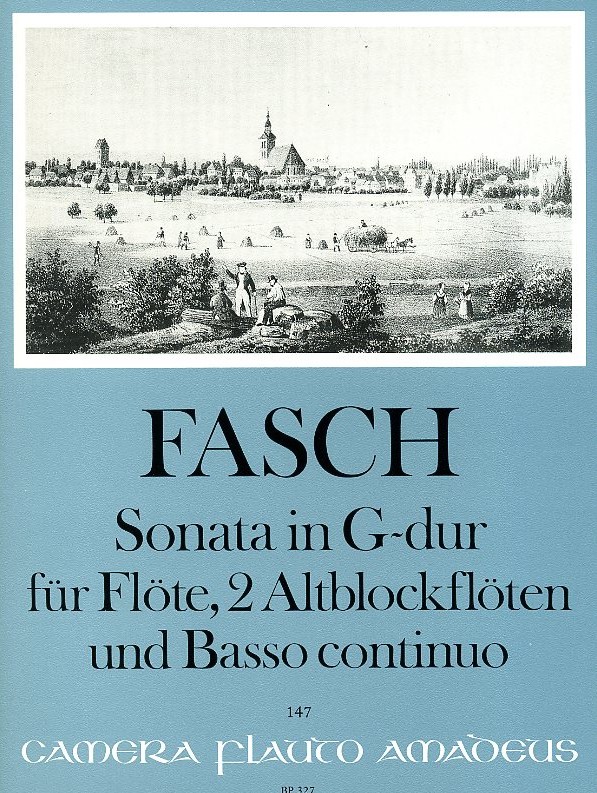 J.F. Fasch: Sonate G-Dur für Flöte,<br>2 Altblockflöten + BC